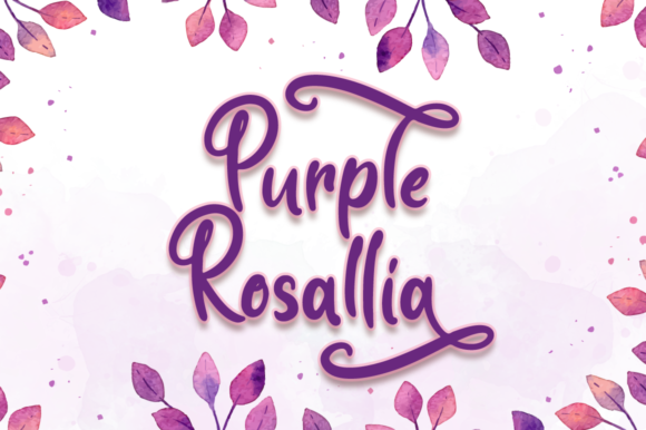 Purple Rosallia Font for Business