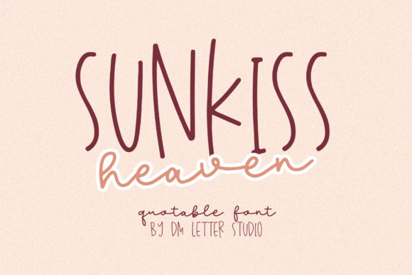 Sunkiss Heaven: A Warm Handwritten Font